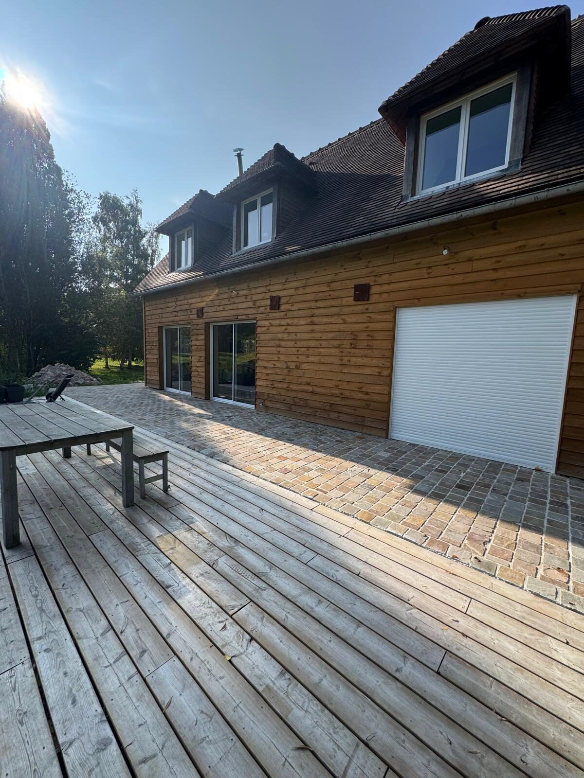 Terrasse bois & pavage — Normandie